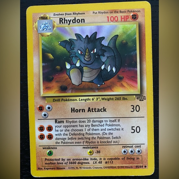 Set of 5 Pokémon Cards. Voltorb, Blaine’s Mankey, Geodude, Omastar, Rhydon. - Picture 2 of 7